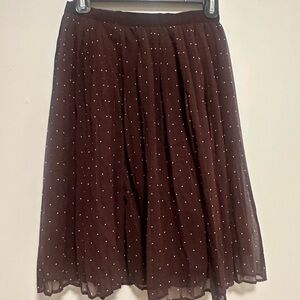 Uniqlo A-Line Skirt with White Dots